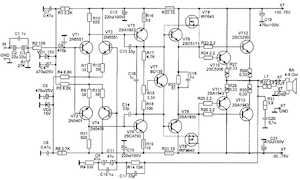 Схема усилителя мощности «ЛАНЗАР» 310Вт на транзисторах