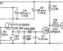 Схема индикатора присутствия Индикатор присутствия